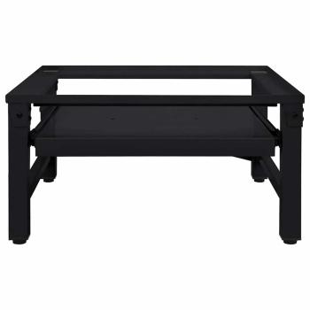 Waschmaschinen-Podest Schwarz 64 x 55 x 32,5 cm Stahl