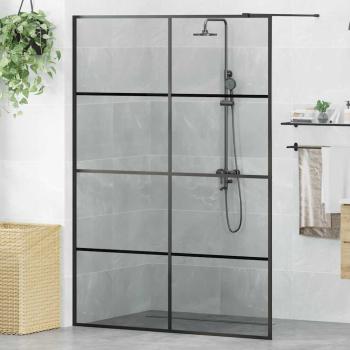 ARDEBO.de - Walk-in Duschwand Schwarz 140 x 195 cm Gehärtetes Glas