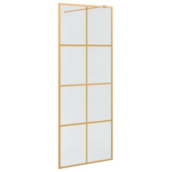 Walk-in Duschwand Gold 80 x 195 cm Gehärtetes Glas