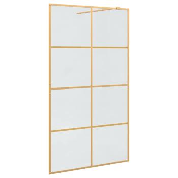 Walk-in Duschwand Gold 115 x 195 cm Gehärtetes Glas