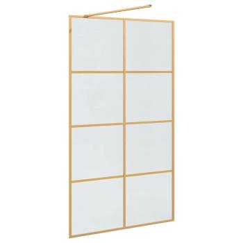 Walk-in Duschwand Gold 115 x 195 cm Gehärtetes Glas