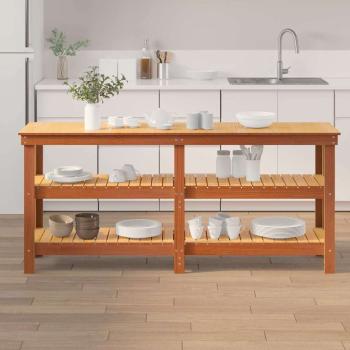 Werkbank Wachsbraun 181,5 x 50 x 80 cm Massives Kiefernholz