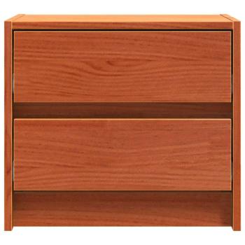 Nachttische 2 pcs Wachsbraun 40 x 30.5 x 35.5 cm Kiefernholz