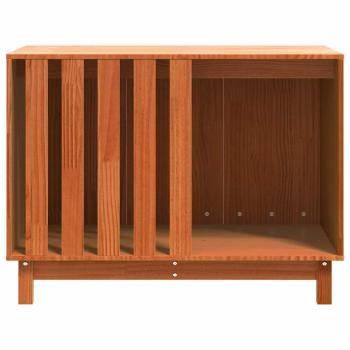 Hundehütte Wachsbraun 100 x 70 x 70 cm Massives Kiefernholz