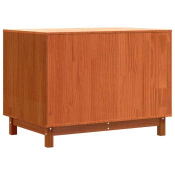 Hundehütte Wachsbraun 100 x 70 x 70 cm Massives Kiefernholz