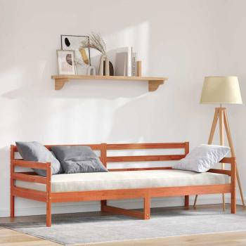 ARDEBO.de - Tagesbett mit Kopfteil Wachsbraun Massives Kiefernholz