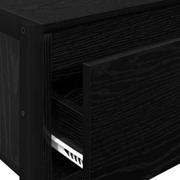 Beistelltisch Schwarz Eichen-Optik 100 x 36 x 75 cm