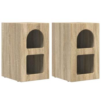 Nachttisch 2 pcs Sonoma-Eiche 29,5 x 35 x 50 cm Holzwerkstoff
