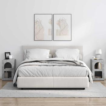 Nachttisch 2 pcs Beton Grau 29,5 x 35 x 50 cm Holzwerkstoff