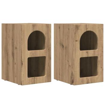 Nachttisch 2 pcs Artisan-Eiche 29,5 x 35 x 50 cm Holzwerkstoff