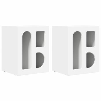 Nachttisch 2 pcs Weiß 40 x 35 x 50 cm Holzwerkstoff