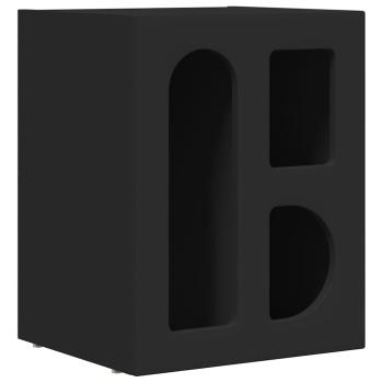 Nachttisch Schwarz 40 x 35 x 50 cm Holzwerkstoff