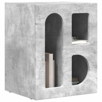 Nachttisch Beton Grau 40 x 35 x 50 cm Holzwerkstoff