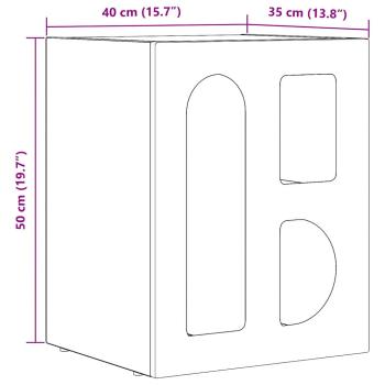 Nachttisch Beton Grau 40 x 35 x 50 cm Holzwerkstoff