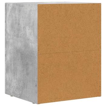 Nachttisch 2 pcs Beton Grau 40 x 35 x 50 cm Holzwerkstoff