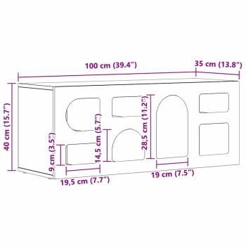 TV-Schränk Graues Sonoma 100 x 35 x 40 cm Holzwerkstoff