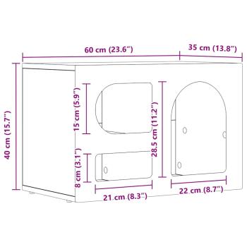 TV-Schränk Sonoma-Eiche 60 x 35 x 40 cm Holzwerkstoff