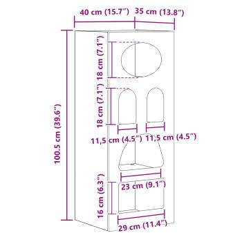 Sideboard Weiß 40 x 35 x 100,5 cm Holzwerkstoff