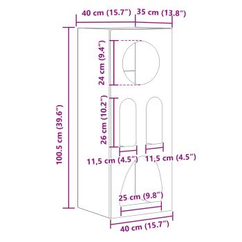 Sideboard Schwarz 40 x 35 x 100,5 cm Holzwerkstoff