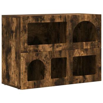 Sideboard Geräucherte Eiche 80,5 x 35 x 59 cm Holzwerkstoff