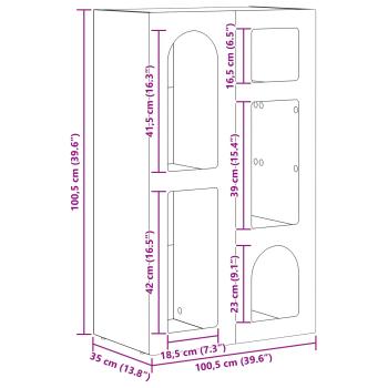Sideboard Beton Grau 59 x 35 x 100,5 cm Holzwerkstoff