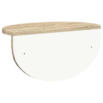 Wandregal 2 pcs Sonoma-Eiche 38 x 19 x 19 cm Holzwerkstoff