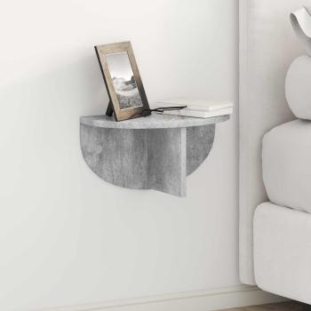 ARDEBO.de - Wandregal 2 pcs Beton Grau 38 x 19 x 19 cm Holzwerkstoff