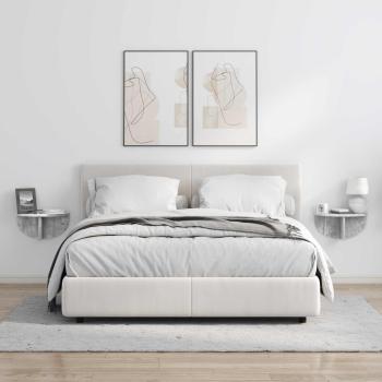 Wandregal 2 pcs Beton Grau 38 x 19 x 19 cm Holzwerkstoff