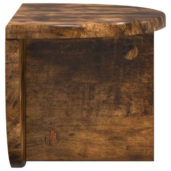 Wandregal 2 pcs Geräucherte Eiche 38 x 19 x 19 cm Holzwerkstoff