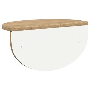 Wandregal 2 pcs Artisan-Eiche 38 x 19 x 19 cm Holzwerkstoff