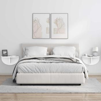 Wandregal Wandmontiert 2 pcs Weiß 38 x 19 x 19 cm Holzwerkstoff