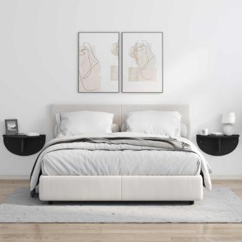 Wandregal 2 pcs Schwarz 38 x 19 x 19 cm Holzwerkstoff