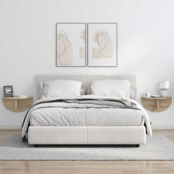 Wandregal 2 pcs Sonoma-Eiche 38 x 19 x 19 cm Holzwerkstoff