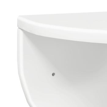 Wandregal 2 pcs Hochglanz Weiß 38 x 19 x 19 cm Holzwerkstoff