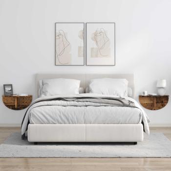 Wandregal 2 pcs Altholz 38 x 19 x 19 cm Holzwerkstoff