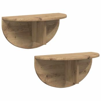 Wandregal 2 pcs Artisan-Eiche 38 x 19 x 19 cm Holzwerkstoff