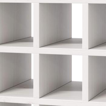 Weinregal 2 pcs Weiß 56 x 25 x 56 cm Massives Kiefernholz