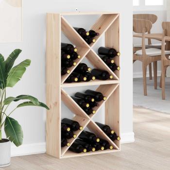 ARDEBO.de - Weinregal 2 pcs Natur 62 x 25 x 62 cm Massives Kiefernholz