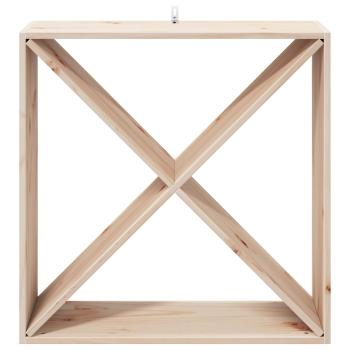 Weinregal 2 pcs Natur 62 x 25 x 62 cm Massives Kiefernholz