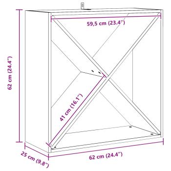 Weinregal 2 pcs Weiß 62 x 25 x 62 cm Massives Kiefernholz