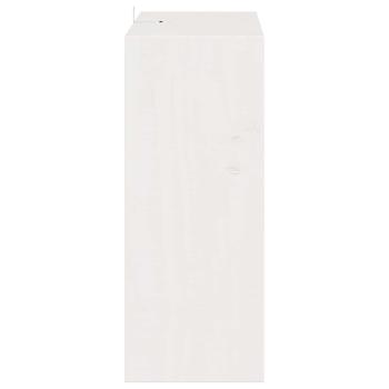 Weinregal 2 pcs Weiß 62 x 25 x 62 cm Massives Kiefernholz