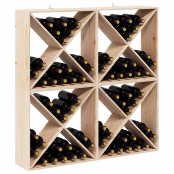 Weinregal 4 pcs Natur 62 x 25 x 62 cm Massives Kiefernholz