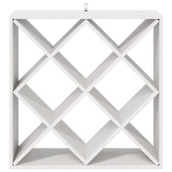 Weinregal 2 pcs Weiß 62 x 25 x 62 cm Massives Kiefernholz