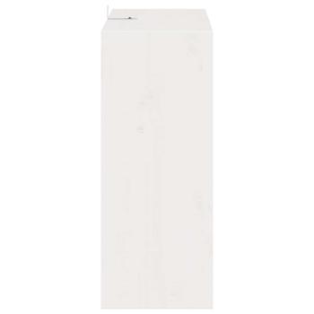 Weinregal 2 pcs Weiß 62 x 25 x 62 cm Massives Kiefernholz