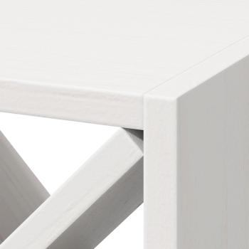 Weinregal 2 pcs Weiß 62 x 25 x 62 cm Massives Kiefernholz