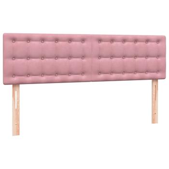 Boxspringbett mit Matratze Rosa 160x210 cm Samt