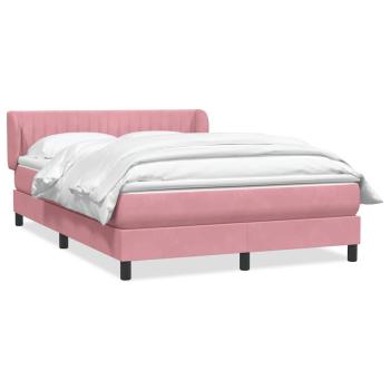 Boxspringbett mit Matratze Rosa 140x220 cm Samt