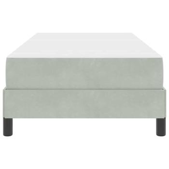 Boxspringbett mit Matratze Hellgrau 90 x 210 cm Stoff