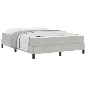 Boxspringbett mit Matratze Hellgrau 140 x 210 cm Stoff