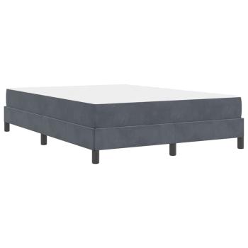 Boxspringbett mit Matratze Dunkelgrau 140 x 210 cm Stoff